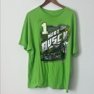 NASCAR Kurt Busch Signed Green Short Sleeve T-Shirt